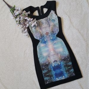 MISS SELFRIDGE BLACK FITTED DRESS